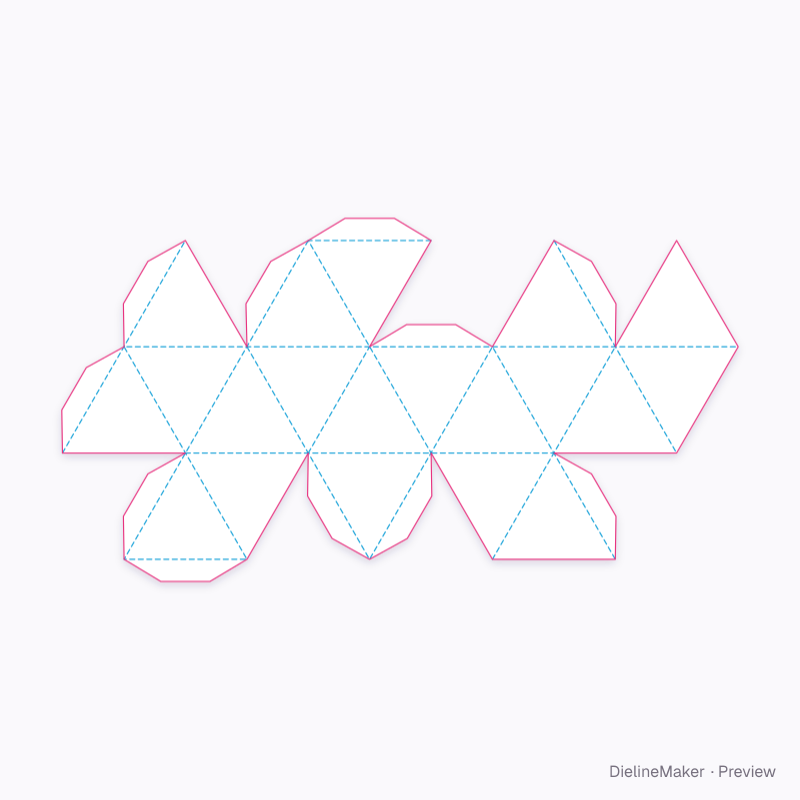 Flat dieline preview