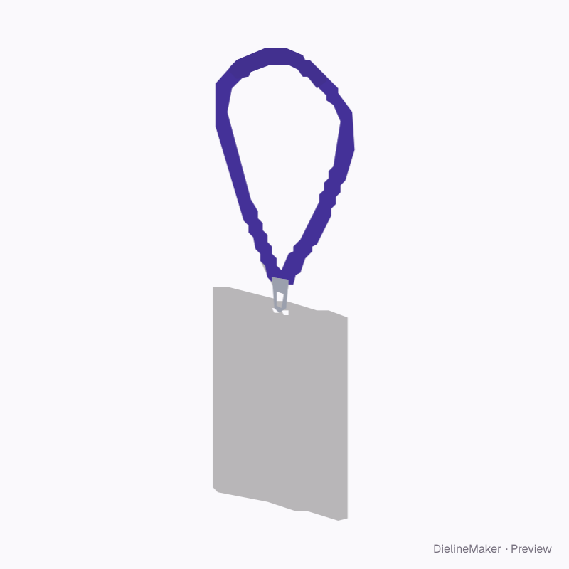 100 × 140 mm conference badge