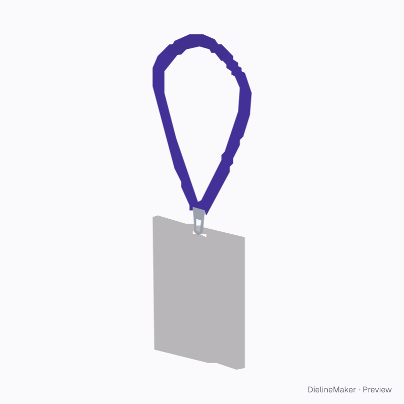 90 × 120 mm event badge