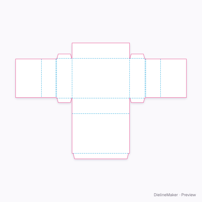 Hinged carton with inner floor returns flat dieline
