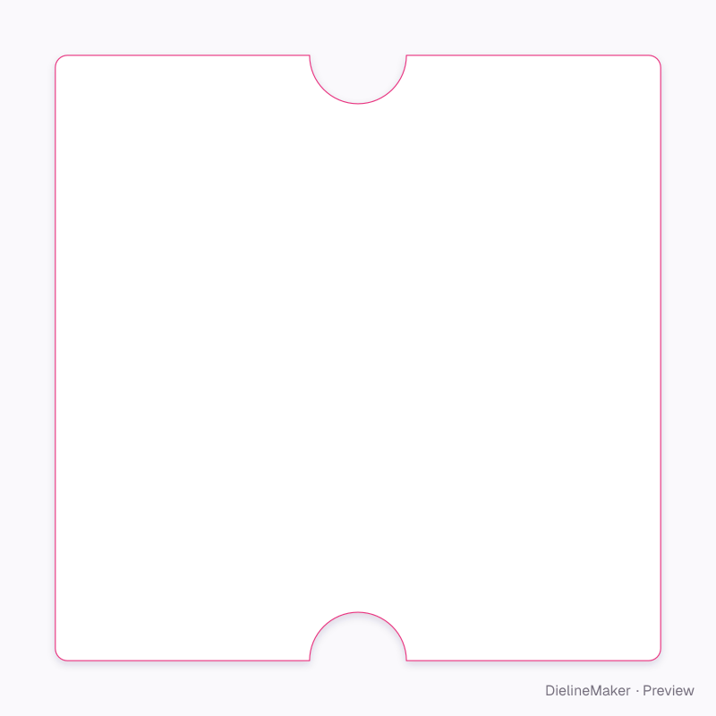 Lid insert flat dieline