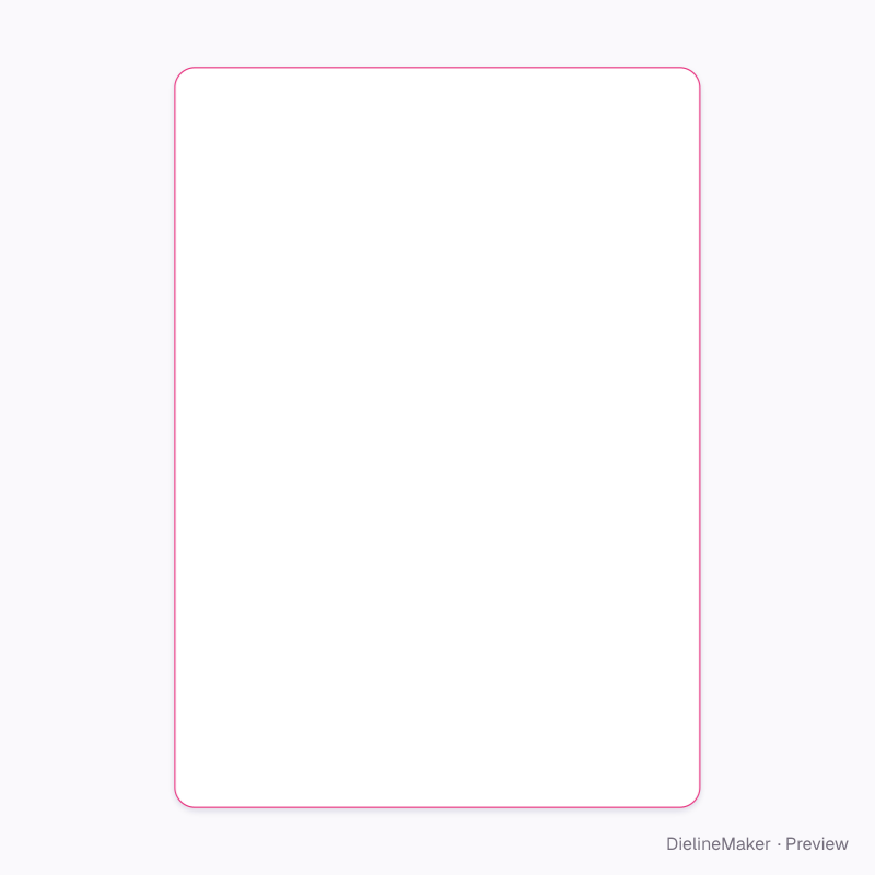 Thank-you card flat dieline