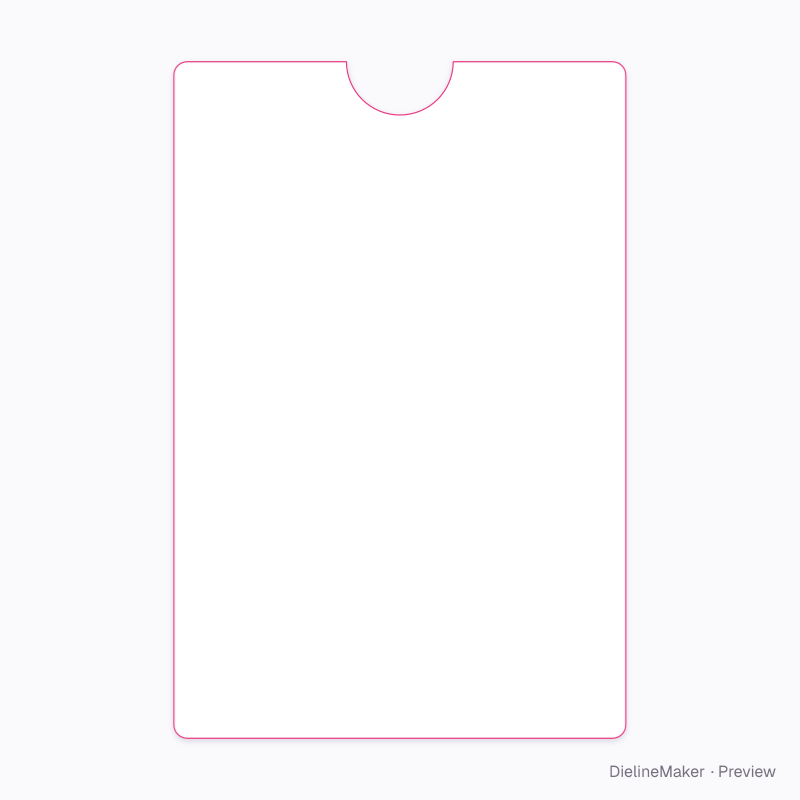 4 × 6 in thank-you insert flat dieline