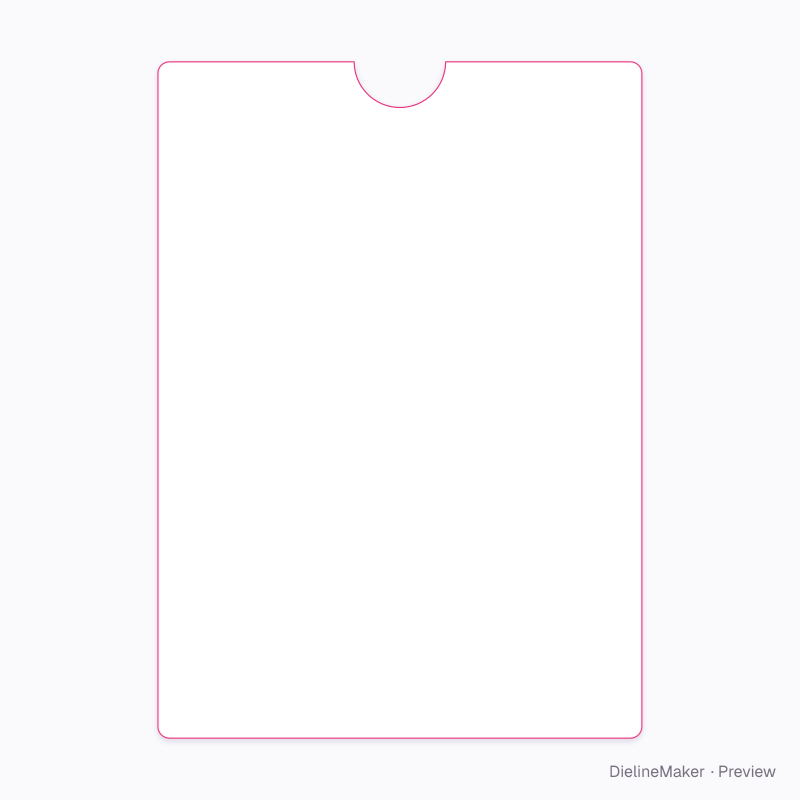 5 × 7 in care insert flat dieline