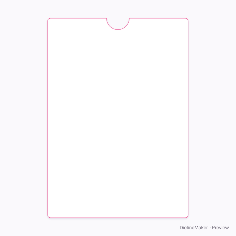 A5 box insert card flat dieline