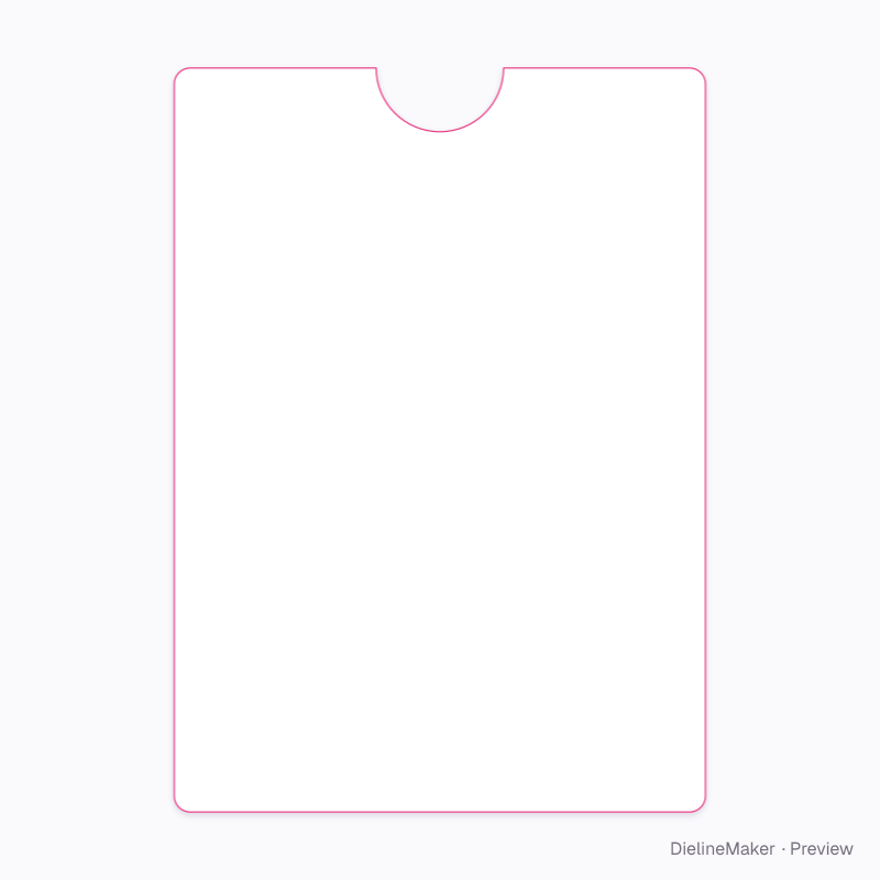 Insert card flat dieline