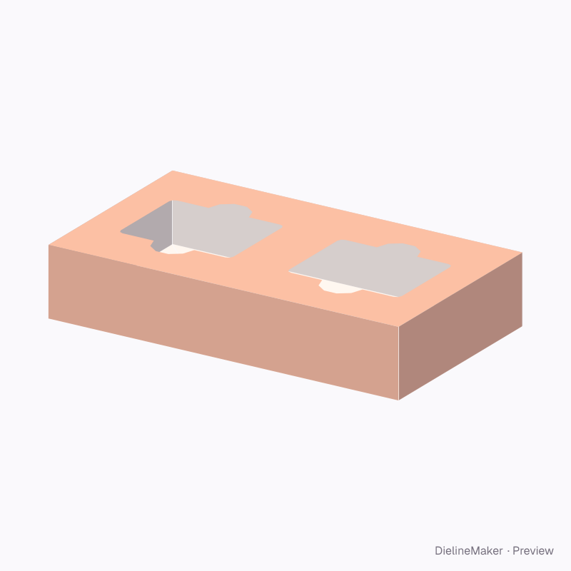 Two-product rectangular insert