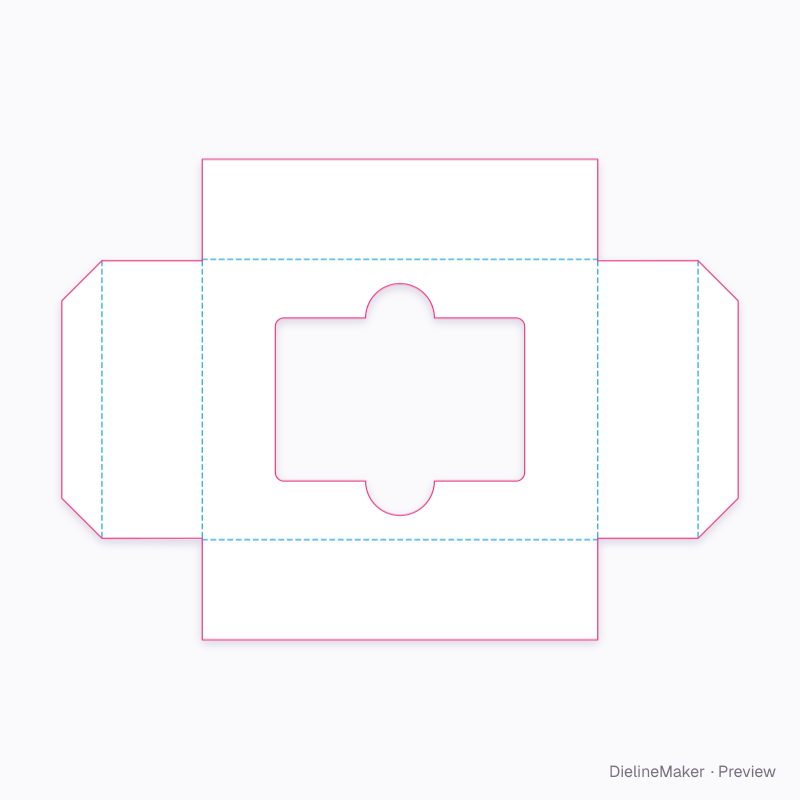 Flat dieline preview