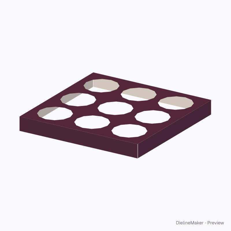 Truffle insert, 9 pieces