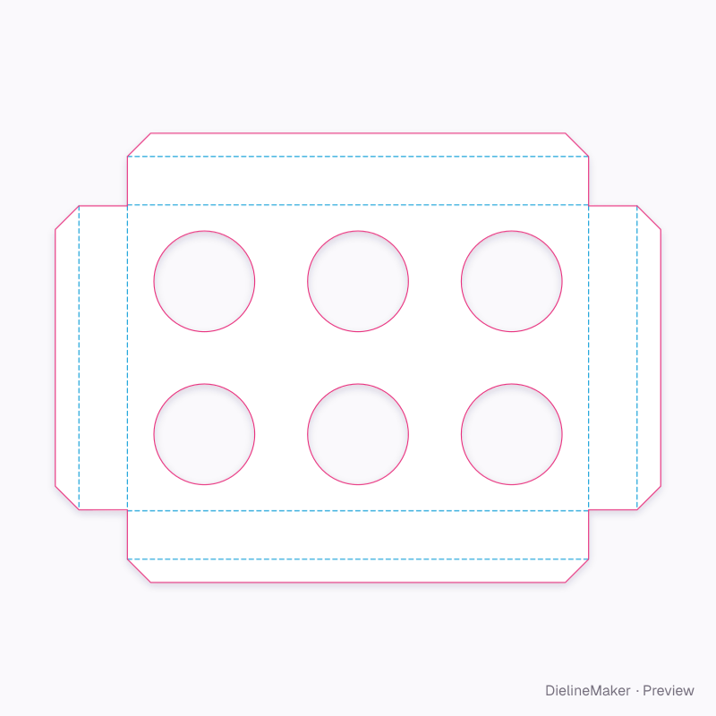Insert tray flat dieline