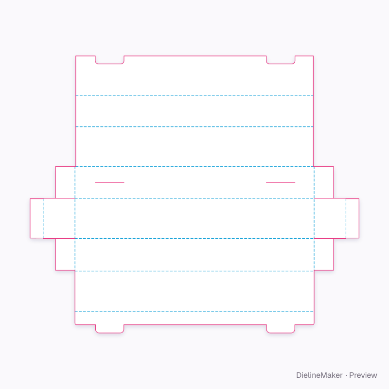 Flat dieline preview