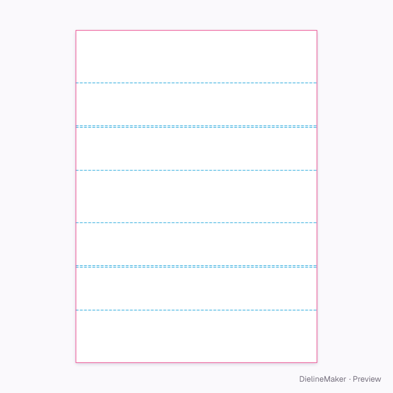 Accordion divider insert flat dieline