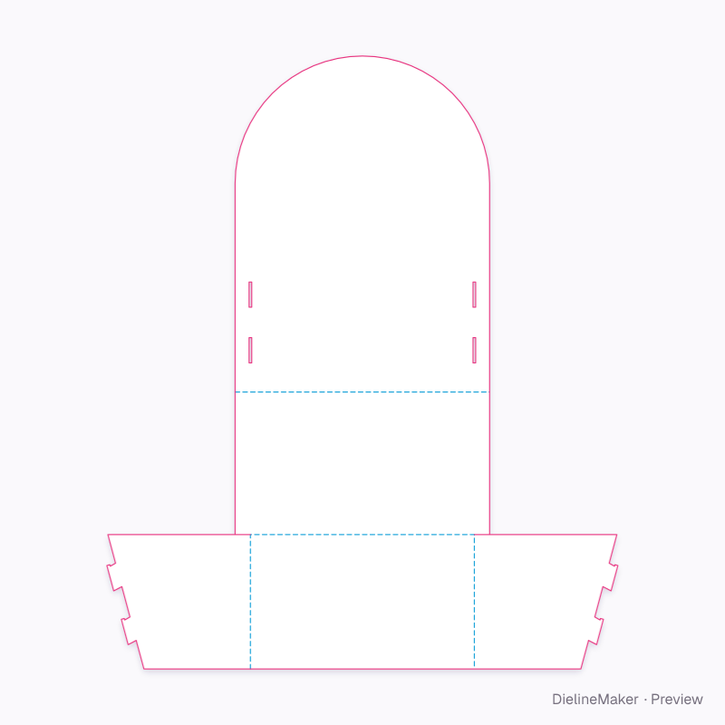 Flat dieline preview