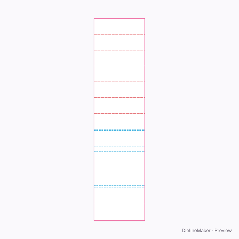 Stepped folded pad 300×200 flat dieline