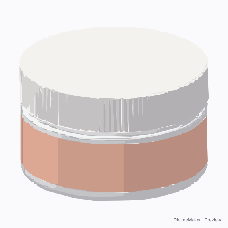Low-profile cream jar