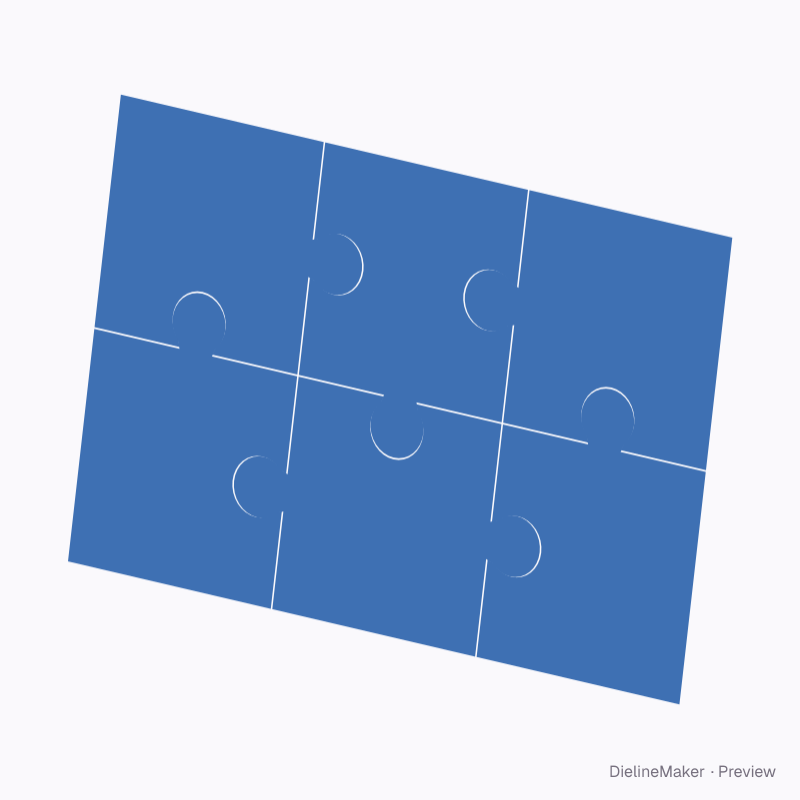 Six-piece large puzzle