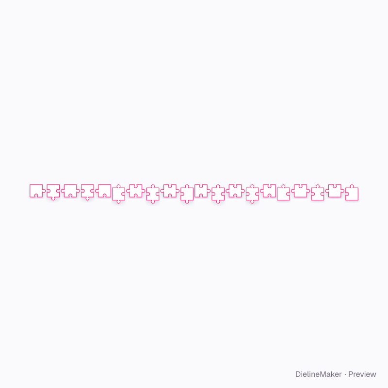 Twenty-piece photo puzzle flat dieline