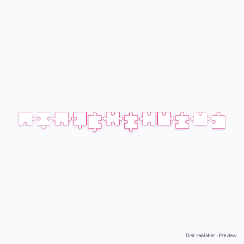Jigsaw puzzle flat dieline