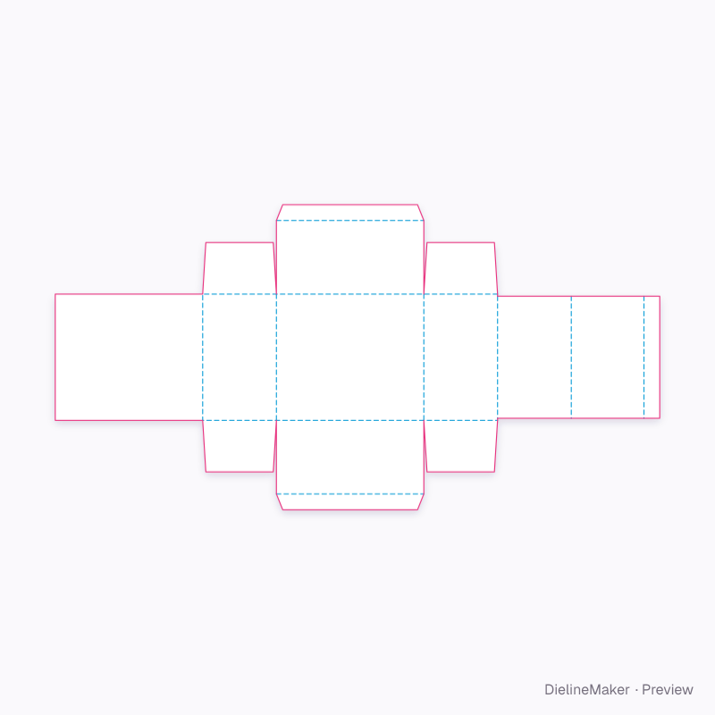 Tuck carton with integral joint divider flat dieline