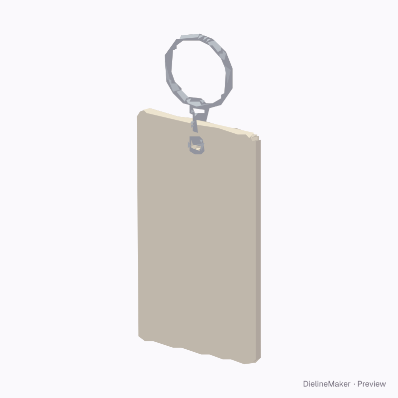 Acrylic tag keychain