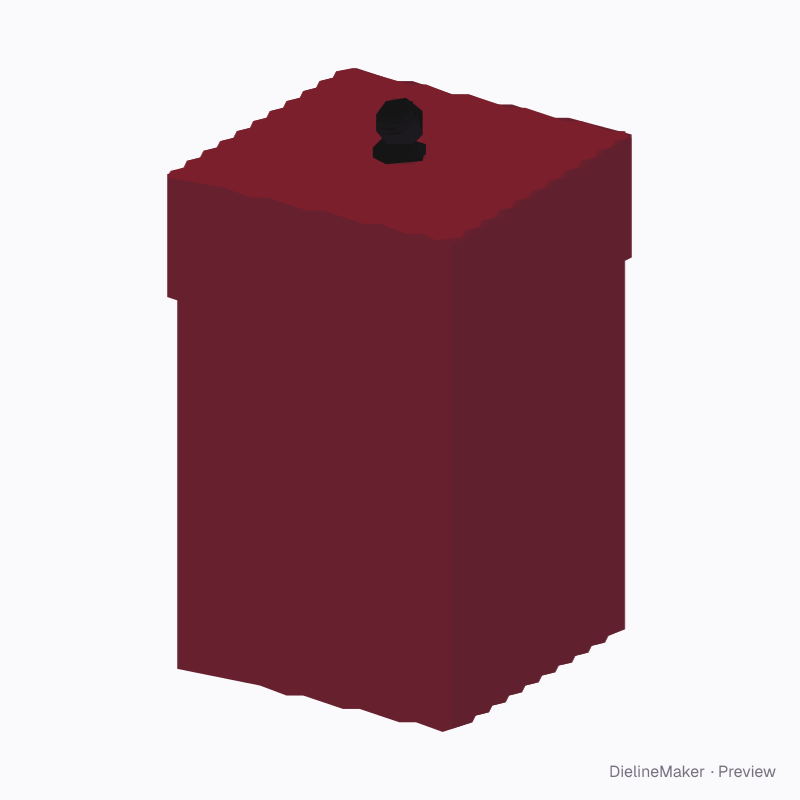 Tall caddy box with ball knob