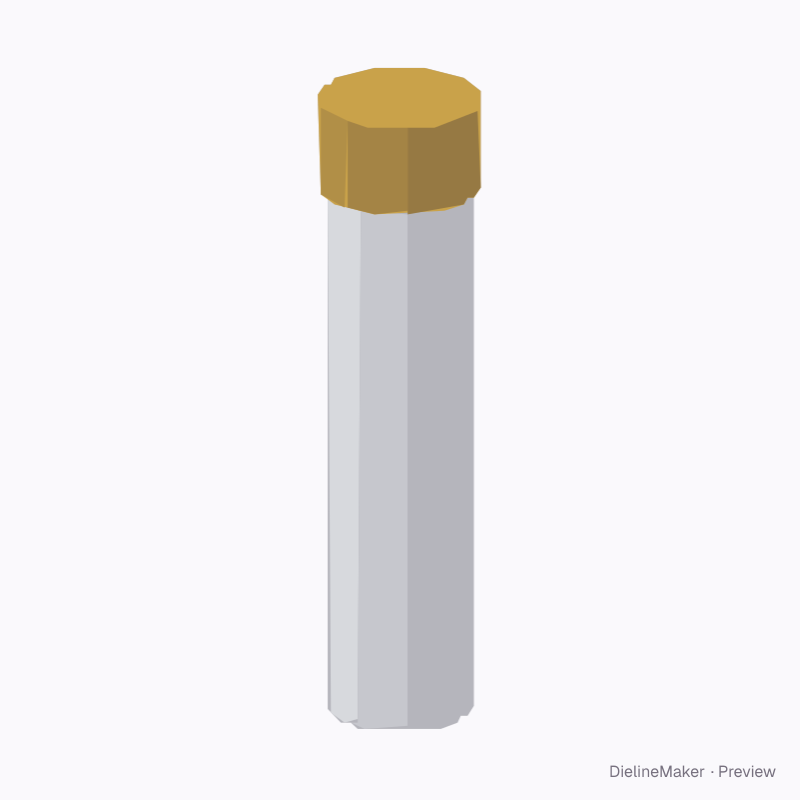 Glass tube with two pre-rolls
