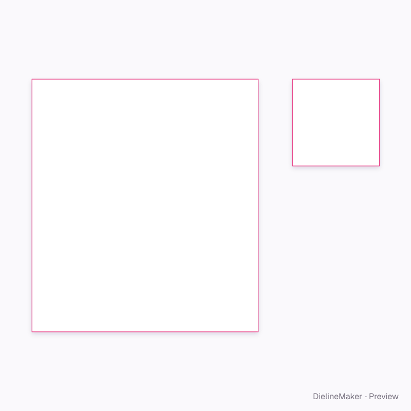 Glass tube with two pre-rolls flat dieline