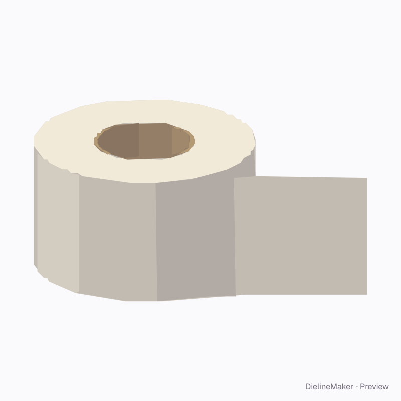 Rectangular product label roll 100 × 50