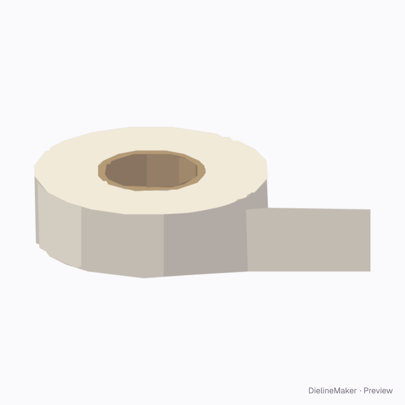 Small round sticker roll 25 mm