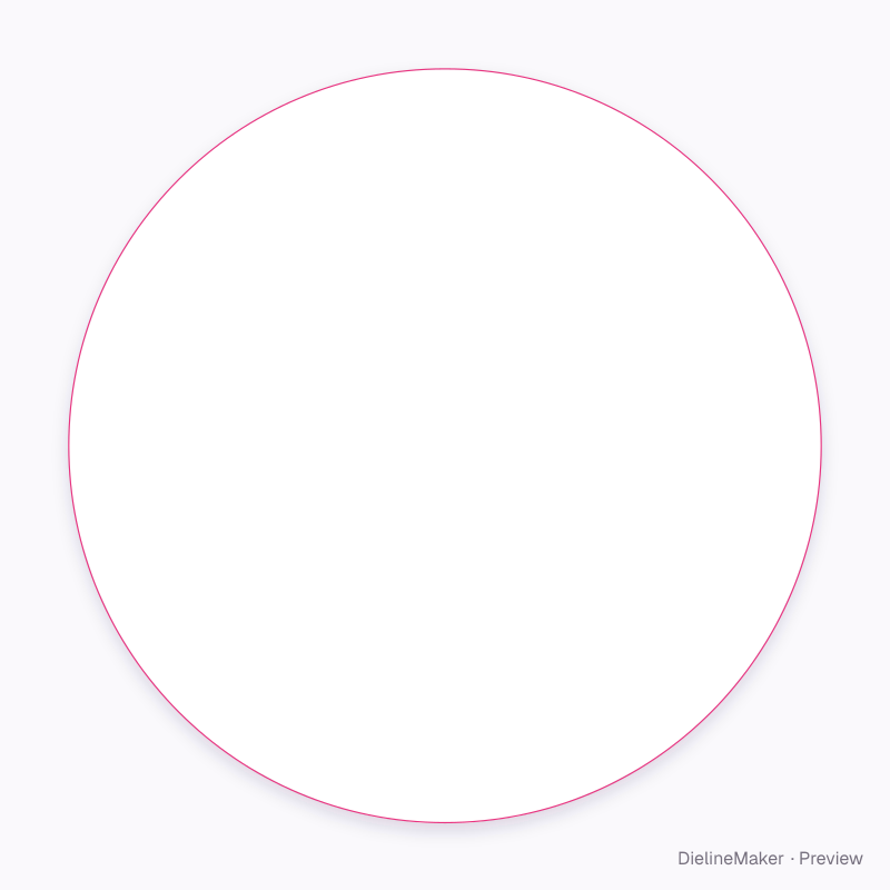 Round sticker roll 50 mm flat dieline
