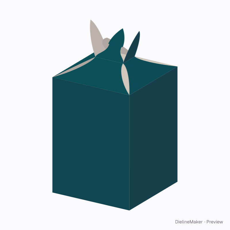 Square leaf-top tea carton