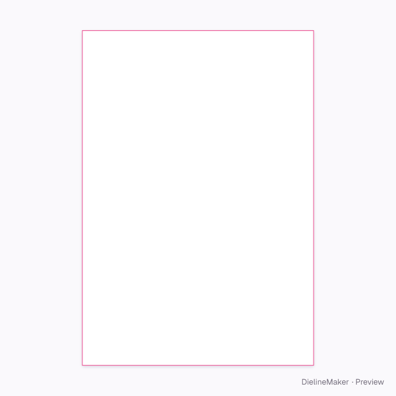US executive letterhead flat dieline