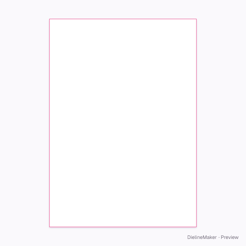 Letterhead flat dieline