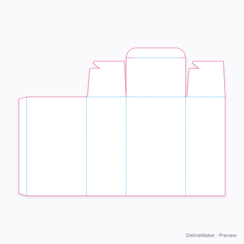 Flat dieline preview