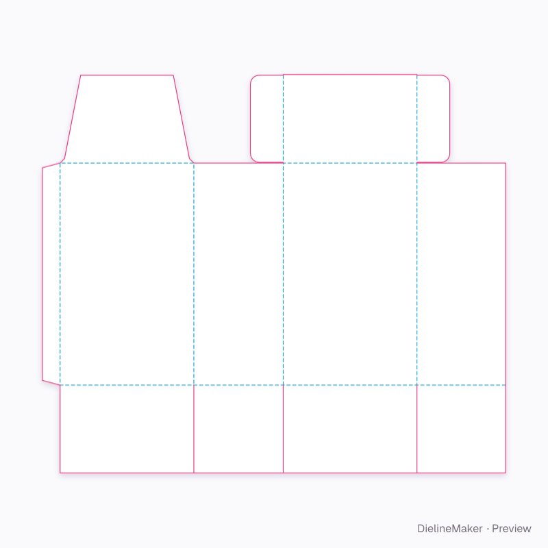 Square-flap seal base / side tuck top flat dieline