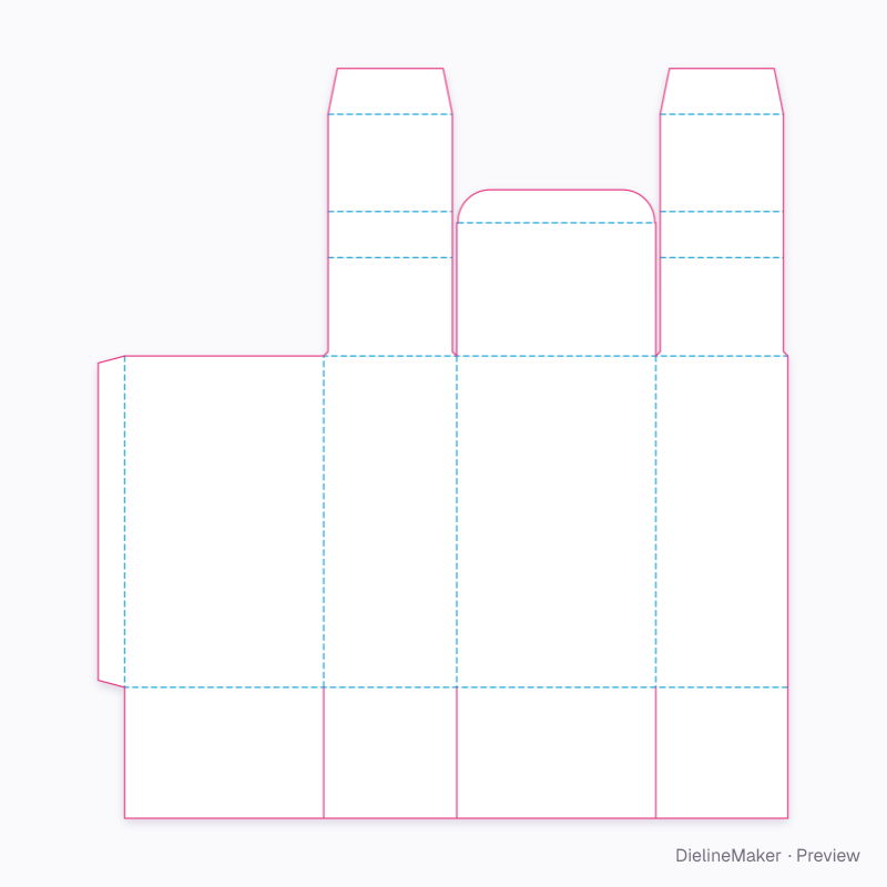 Flat dieline preview