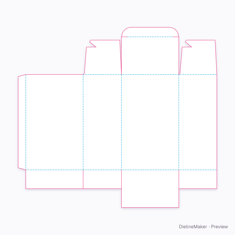 Flat dieline preview