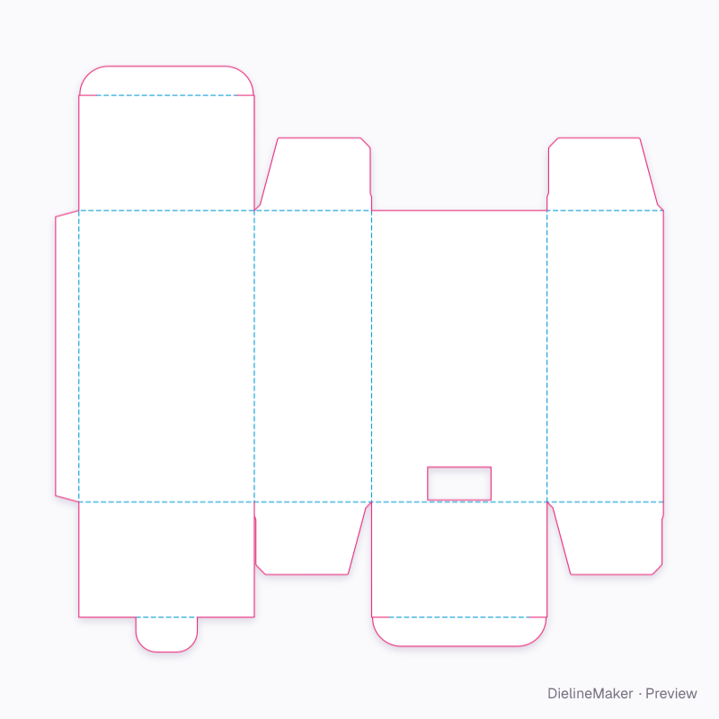Flat dieline preview