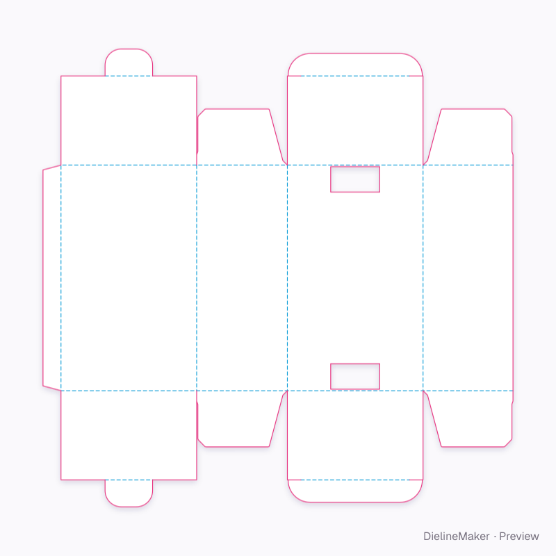 Flat dieline preview
