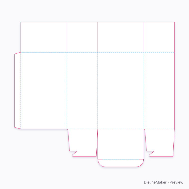 Flat dieline preview