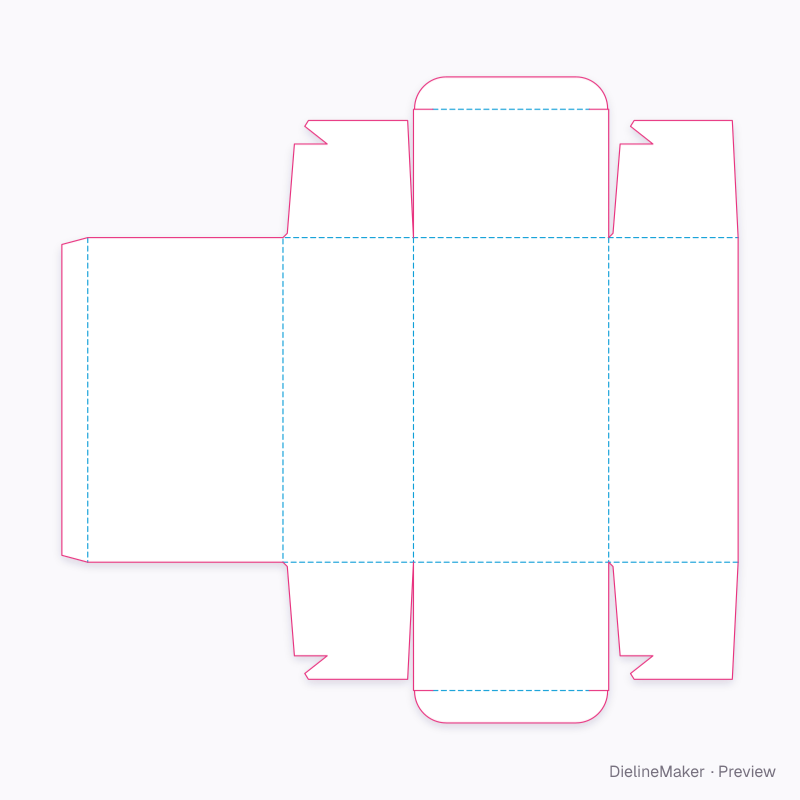 Flat dieline preview