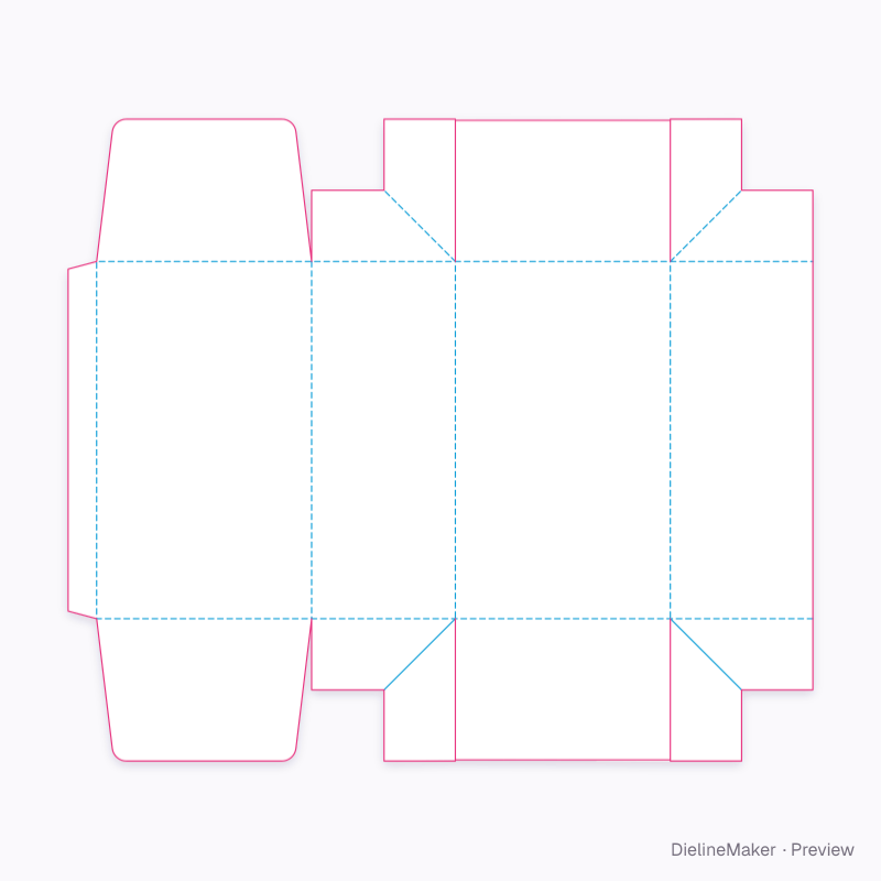 Sieve-proof winged base / sieve-proof winged top flat dieline