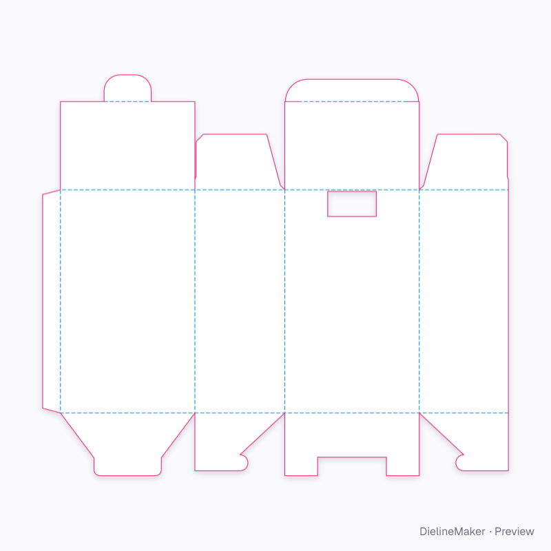 Flat dieline preview
