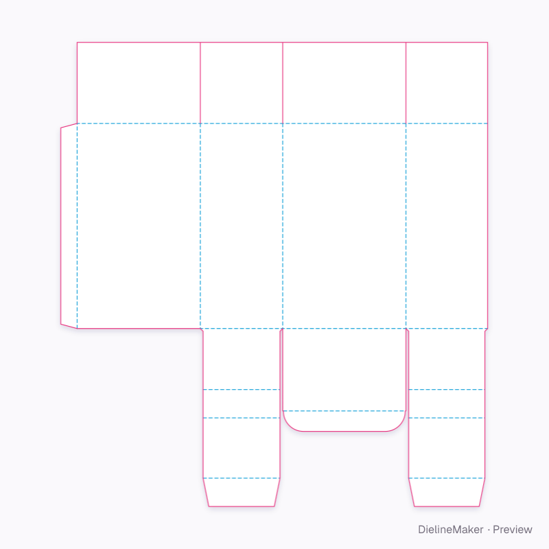 Flat dieline preview