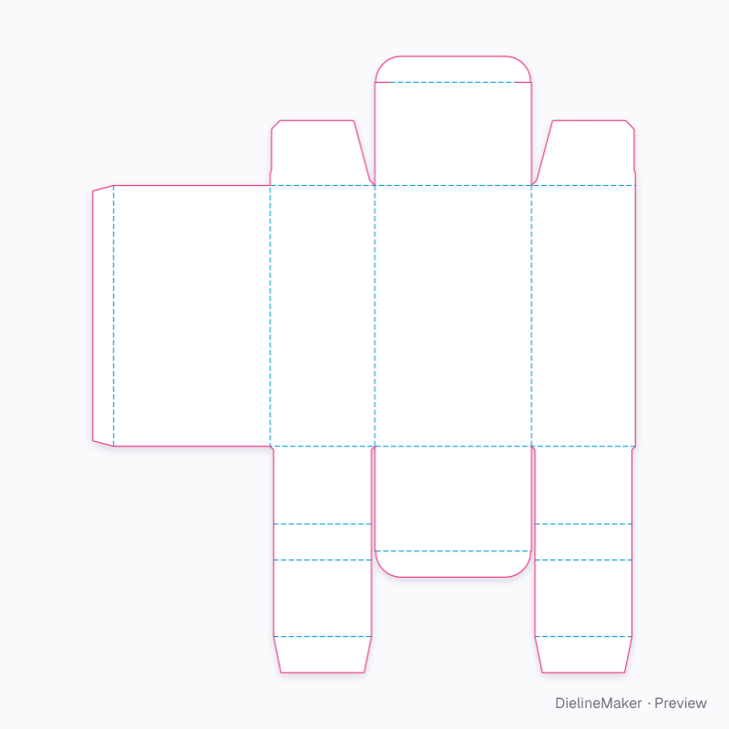 Flat dieline preview