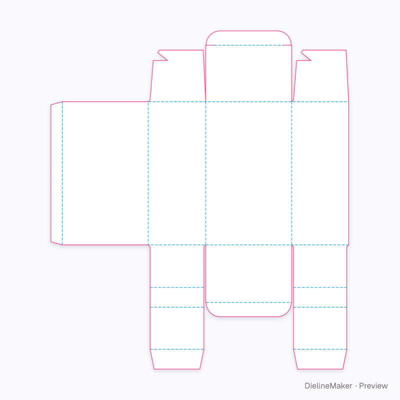 Flat dieline preview