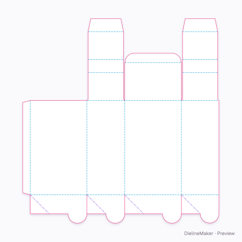 Flat dieline preview