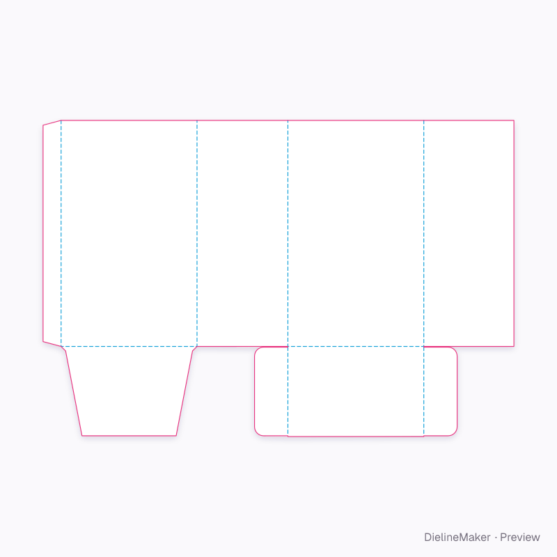 Side-tuck, sieve-proof and double-tuck carton flat dieline