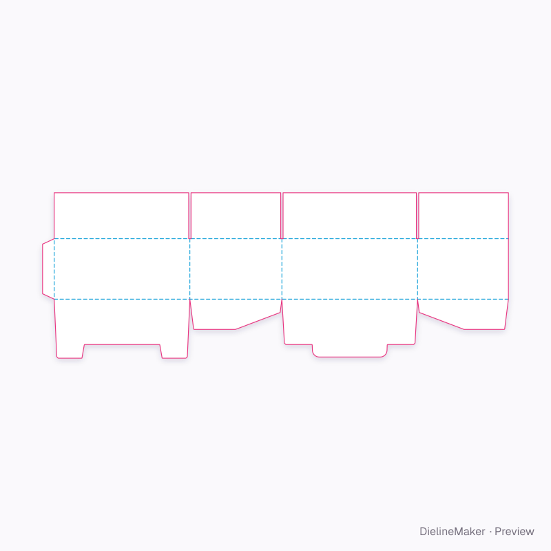 Footwear shipping carton — Lock-bottom shipping box flat dieline