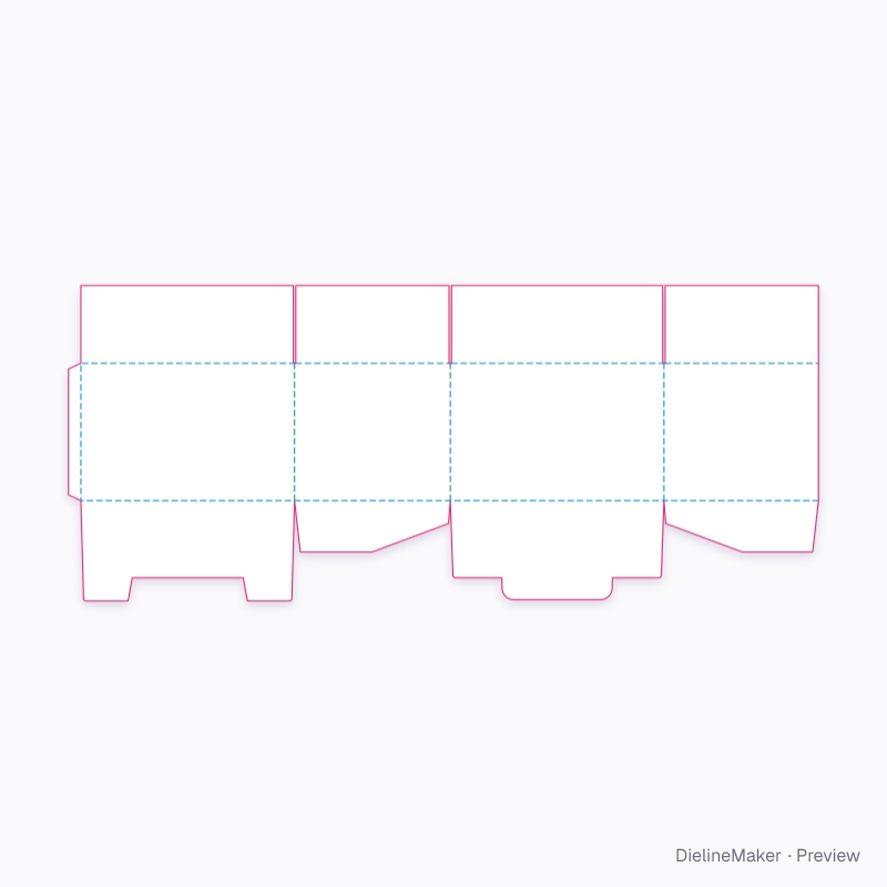 Housewares shipping carton — Lock-bottom shipping box flat dieline